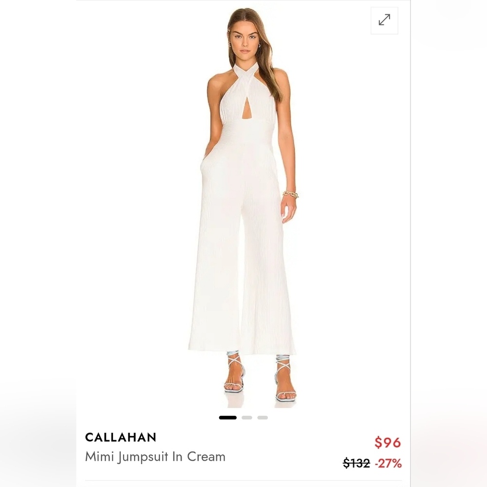 Callahan Mimi Jumpsuit in Creame Size Small